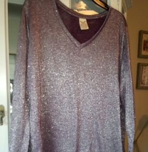 Star light purple sparkling sweater